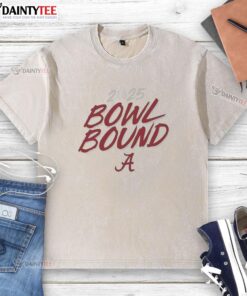 Alt Text: Good Alabama Crimson Tide Bowl Bound 2025 washed t-shirt featuring classic logo and comfortable fit for fans.