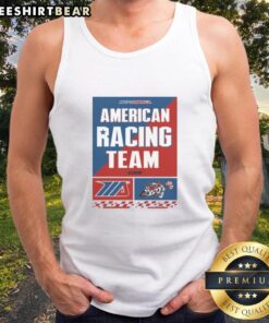 Good American Racing Team MotoAmerica USA tank top featuring a sleek design for motorsport enthusiasts.
