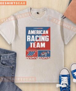 Good American Racing Team MotoAmerica USA washed t-shirt featuring bold graphics and a comfortable fit for fans.