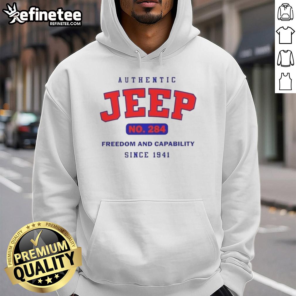 good-authentic-jeep-no-284-freedom-and-capability-since-1941-hoodie Good Authentic Jeep No. 284 hoodie showcasing freedom and capability since 1941, perfect for Jeep enthusiasts.