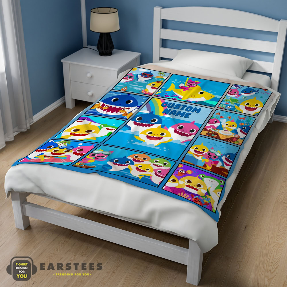 good-baby-shark-family-friends-collage-blanket-fleece-customized-blanket-mk-02 Good Baby Shark Family & Friends Collage Blanket Fleece Customized Blanket