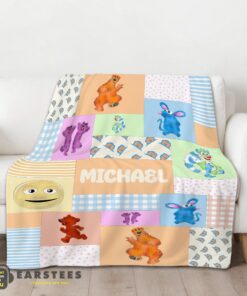 Good Bear In The Big Blue House Characters Patchwork Blanket Fleece Customized Blanket - Image 2