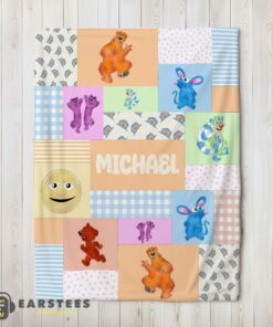 Good Bear In The Big Blue House Characters Patchwork Blanket Fleece Customized Blanket