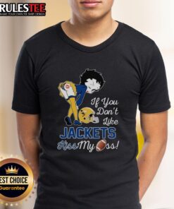 Good Betty Boop T-Shirt with 'Kiss My Ass' slogan for Georgia Tech Yellow Jackets fans - bold graphic design.