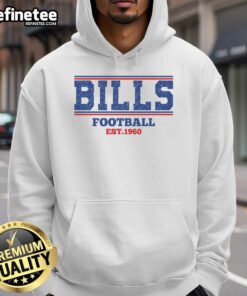 Vintage retro hoodie featuring Good Bills Football, est. 1960, perfect for fans of classic sports apparel.