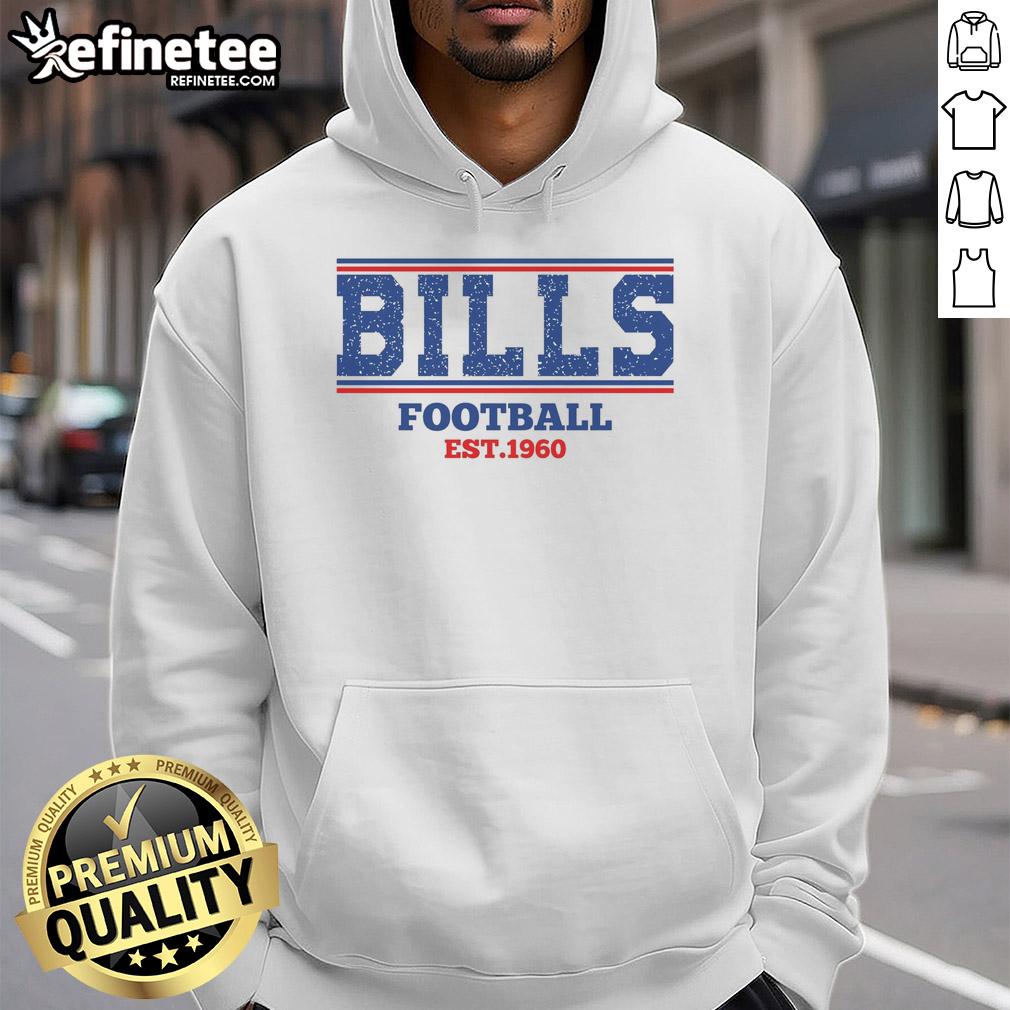 good-bills-football-est-1960-vintage-retro-team-hoodie Vintage retro hoodie featuring Good Bills Football, est. 1960, perfect for fans of classic sports apparel.