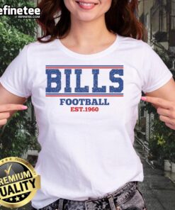 Vintage retro Good Bills football ladies tee, est. 1960, featuring classic design and team spirit for fans.