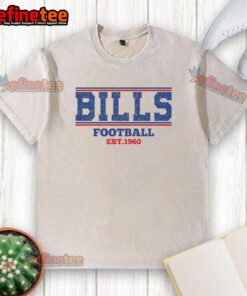 Vintage Good Bills Football Est. 1960 retro team washed t-shirt in classic style, perfect for fans and collectors.