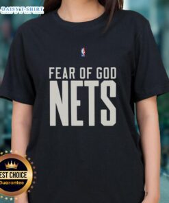 Good Brooklyn Nets NBA Fear of God Ladies Tee featuring stylish design and team logo for female fans.