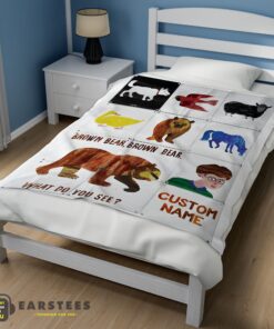 Good Brown Bear Brown Bear What Do You See Blanket Fleece Customized Blanket - Image 2