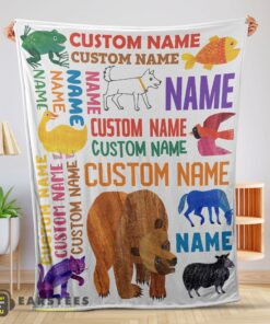 Good Brown Bear Brown Bear What Do You See Gift Blanket Fleece Customized Blanket