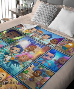 Good Bubble Guppies Collage Blanket Fleece Customized Blanket - Image 3