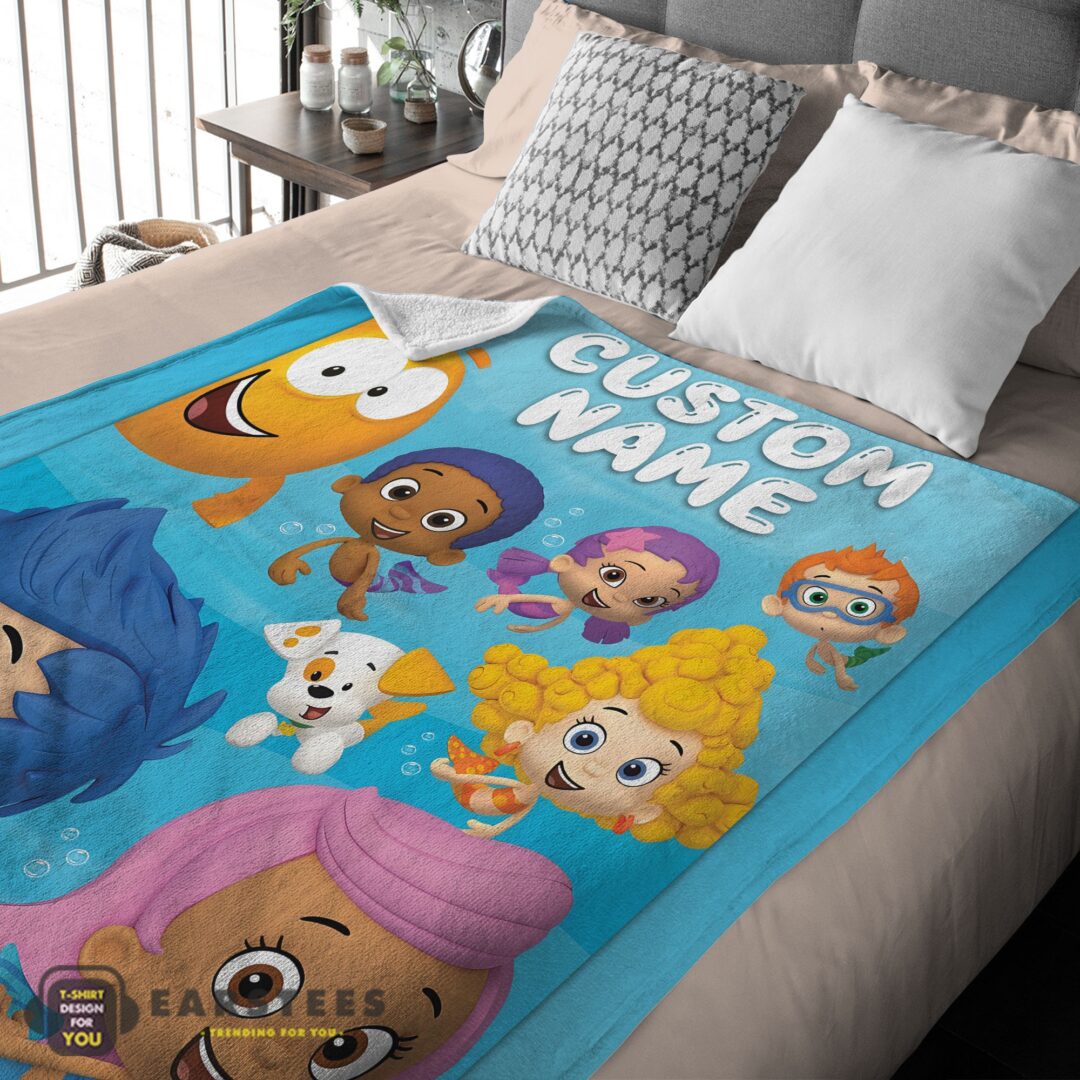 good-bubble-guppies-underwater-adventure-blanket-fleece-customized-blanket-mk-03 Good Bubble Guppies Underwater Adventure Blanket Fleece Customized Blanket - Image 2