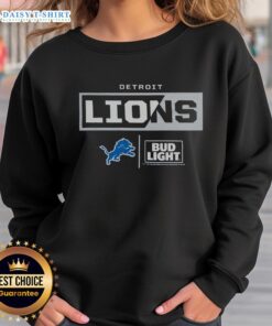 Good Bud Light Detroit Lions team sweatshirt featuring a bold logo and comfortable design for fans.