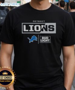 Good Bud Light Detroit Lions Team T-Shirt featuring vibrant team colors and logo, perfect for fans and game day wear.