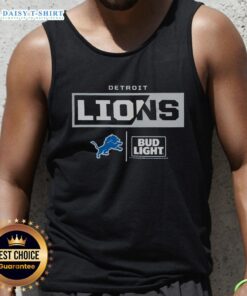 Good Bud Light Detroit Lions team tank top featuring vibrant colors and logo, perfect for game day or casual wear.