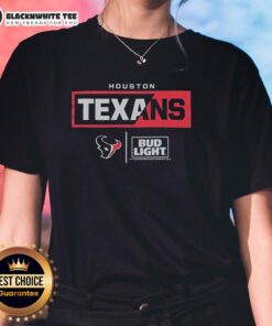Alt Text: Good Bud Light Houston Texans team ladies tee, featuring vibrant team colors and logo, perfect for game day.
