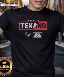 Alt Text: Good Bud Light Houston Texans team t-shirt featuring vibrant graphics, perfect for game day and football fans.