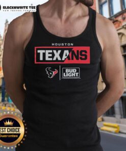 Good Bud Light Houston Texans team tank top featuring vibrant team colors and logo, perfect for game day attire.