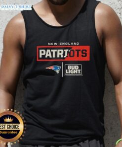 Good Bud Light New England Patriots team tank top featuring logo and vibrant colors, perfect for game day wear.