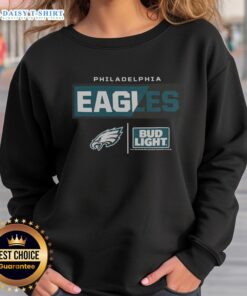 Good Bud Light Philadelphia Eagles team sweatshirt in green, featuring the Eagles logo and a cozy design for fans.