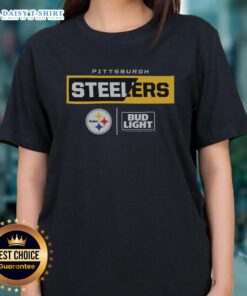 Good Bud Light Pittsburgh Steelers team ladies tee featuring stylish design and vibrant colors for female fans.