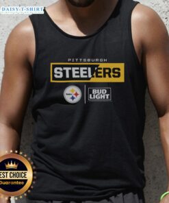 Good Bud Light Pittsburgh Steelers team tank top featuring vibrant colors and logo, perfect for game day wear.
