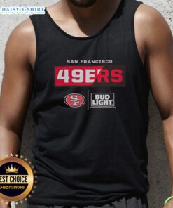 Alt Text: Good Bud Light San Francisco 49ers team tank top featuring vibrant colors and bold logo, perfect for game day.