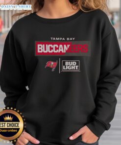 Good Bud Light Tampa Bay Buccaneers team sweatshirt featuring bold logo and comfortable design for fans.