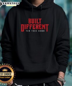 Alt Text: Good Built Different Ten Toes Down Hoodie in black, featuring bold graphics and a comfortable fit for casual style.