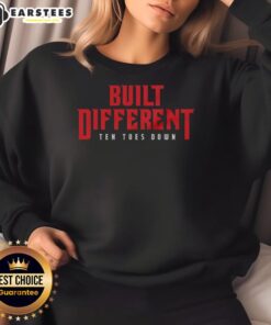 Alt Text: Good Built Different Ten Toes Down Sweatshirt showcasing a stylish design in a cozy fit, perfect for casual wear.
