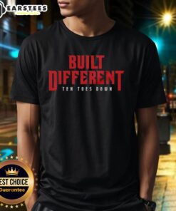 Alt Text: Good Built Different Ten Toes Down T-Shirt featuring a bold graphic design, perfect for casual wear and self-expression.