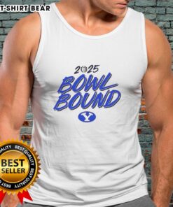 Good BYU Football 2025 Bowl Bound tank top featuring team colors and logo, perfect for fans celebrating the season.