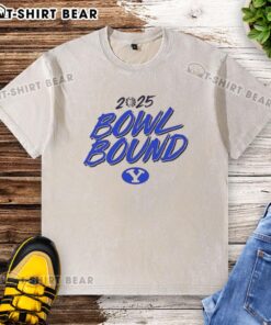 Good BYU Football 2025 Bowl Bound washed t-shirt in blue, perfect for fans supporting the team this season.