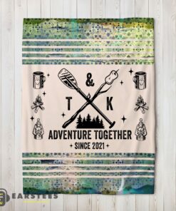 Good Camping Couple Adventure Together Since Blanket Fleece Customized Blanket