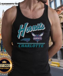Good Charlotte Hornets Fly By vintage tank top featuring classic team logo and retro design for basketball fans.