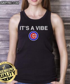 Good Chicago Cubs It's A Vibe tank top featuring a vibrant design, perfect for fans showing team spirit at games.