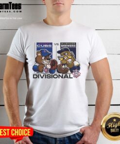 Good Chicago Cubs vs Milwaukee Brewers NLDS 2025 mascot t-shirt featuring team logos and vibrant graphics.