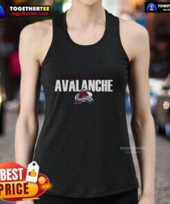 Good Colorado Avalanche Ice Hockey 1500th Anniversary logo tank top featuring vibrant team colors and design.