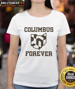 Good Columbus Crew Columbus Forever ladies tee showcasing team spirit and style in a vibrant design.