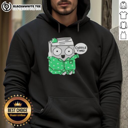 Cozy Bookish Cuddle Time Hoodie in soft fabric, perfect for reading and relaxing on chilly days. Ideal for book lovers!