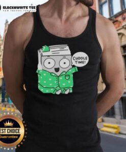 Cozy bookish cuddle time tank top featuring a warm design, perfect for literature lovers and comfy reading sessions.