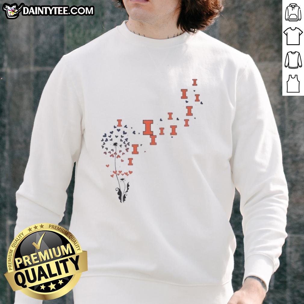 good-dandelion-flower-illinois-fighting-illini-football-logo-sweatshirt Good Dandelion Flower sweatshirt featuring Illinois Fighting Illini football logo, perfect for fans and casual wear.