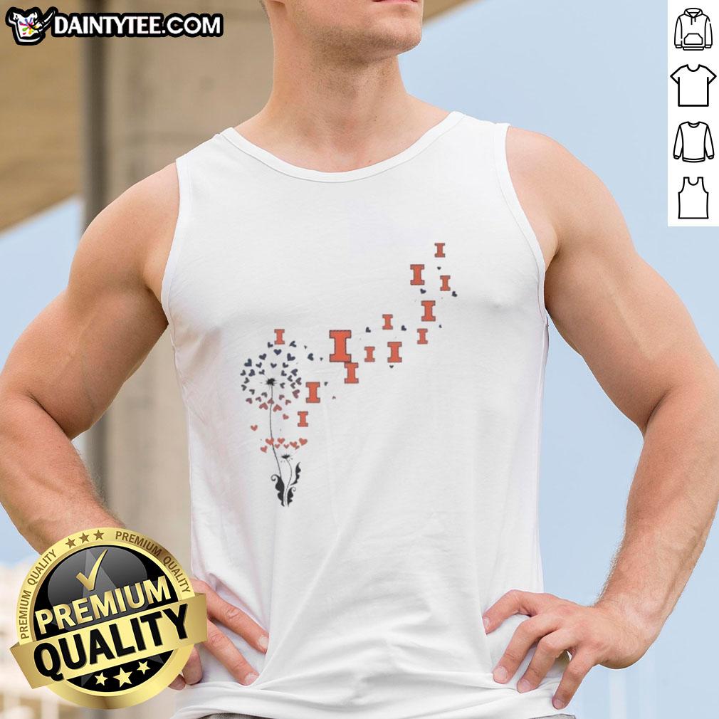 good-dandelion-flower-illinois-fighting-illini-football-logo-tank-top Good Dandelion Flower tank top featuring Illinois Fighting Illini football logo for stylish game day wear.