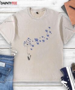 Good Dandelion Flower Kentucky Wildcats football logo on a washed t-shirt, perfect for fans and casual wear.