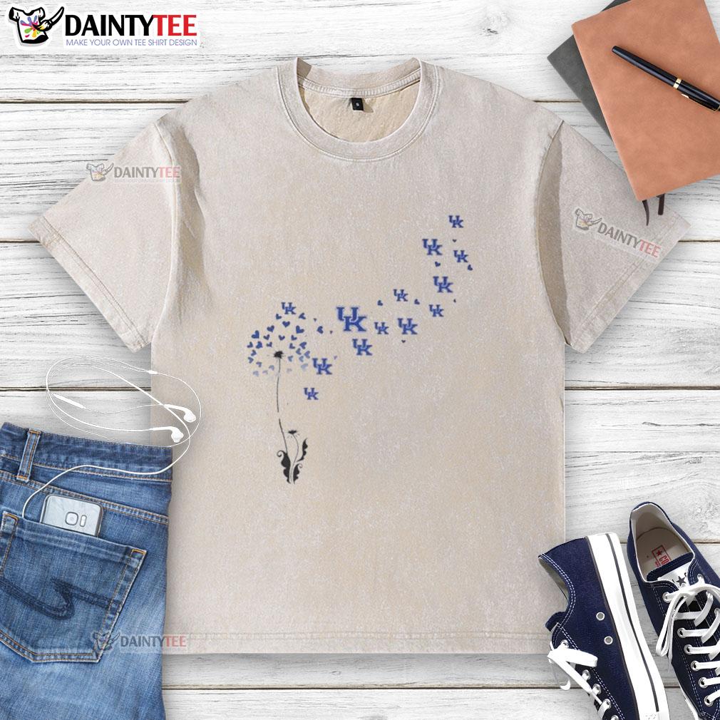 good-dandelion-flower-kentucky-wildcats-football-logo-washed-t-shirt Good Dandelion Flower Kentucky Wildcats football logo on a washed t-shirt, perfect for fans and casual wear.