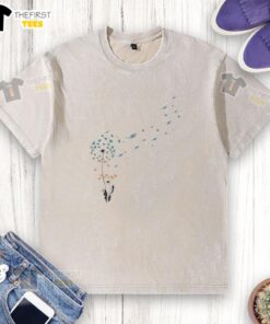 Alt Text: Vintage Good Dandelion Flower Miami Dolphins football logo on a washed t-shirt, perfect for fans and casual wear.