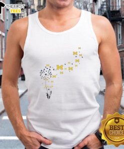 Good Dandelion Flower Michigan Wolverines Football Logo Tank Top featuring vibrant design for fans and summer wear.