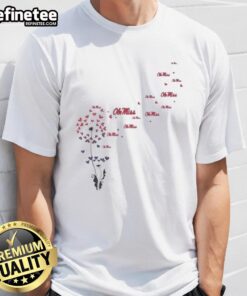 Good Dandelion Flower Ole Miss Rebels Football Logo T-Shirt featuring vibrant design and school spirit for fans.