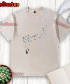 Good Dandelion Flower Philadelphia Eagles Football Logo on a Washed T-Shirt, perfect for fans and casual wear.
